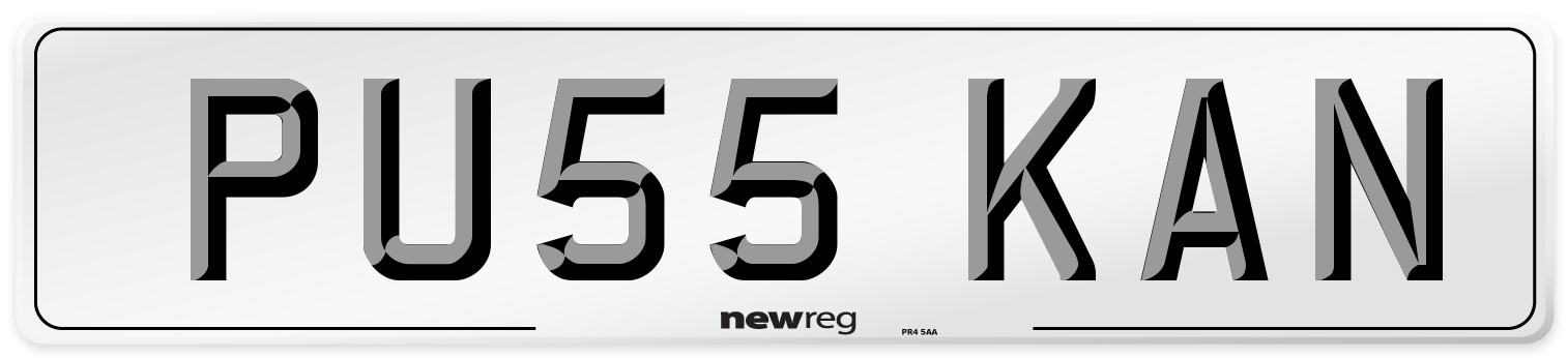 PU55 KAN Number Plate from New Reg